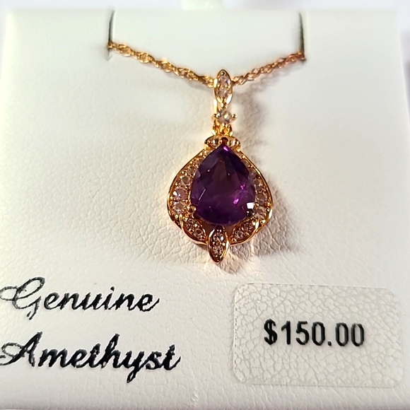 Kohl's Jewelry - KOHLS FINE JEWELRY BEAUTIFUL 14K OVER STERLING SILVER GENUINE AMETHYST